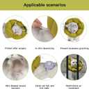 H HIDREAM Soft Cat Cone Collar Cute Adjustable Cat Recovery CollarElizabethan e Collar that can Protect Head and Foot WoundsGreen Flower All-Season Style