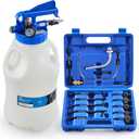 Orion Motor Tech Oil Extractor Pump and Dispenser Tool Kit, 10L Pneumatic Transmission Fluid Bleeder Set, 2.6gal 2 Way Vacuum Fluid Evacuator and Filler Oil Change Kit 15 ATF Refill Adapters 3 Hoses