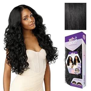 Sensationnel Bare Lace 13X6 Wigs - Unit 4 Lacefrontal Glueless Synthetic 180 Degree Preplucked Hairline (1B OFFBLACK)