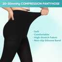 Medical Compression Pantyhose Stockings for Women Men, 20-30 mmHg Compression Socks Support Hose Tights, XL
