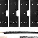 4 Pcs Lint Filter + 2 Pcs Brushes WH01X35719 Dryer Lint Filter Replacement Compatible with GE Profile Washer Dryer Combo for PFQ97HSPV0DS Black Washing Machine Filter