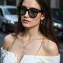 Oversized Womens Sunglasses,Trendy Black Big Ladies Sunglasses Polarized Uv Protection