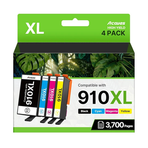 Acaves 910XL Ink Cartridges for HP Printers Compatible with HP 910 Ink Cartridges Combo Pack 910 XL Ink 910XL Black and Color Combo Pack Use with OfficeJet 8020 8025 8035 Printers (4 Pack)