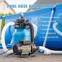 Pool Hoses for Above Ground 1.5 Diameter 16" Long Accessory Swimming Pool Replacement Hose, 2 Pack Filter Pump Hose Compatible with Pump Models