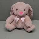 Holiday Home Pink Bunny with Ribbon Plush