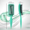2 x Evercomb Curl Defining Brush for Curly Hair - Detangling & Styling with Lightweight Ergonomic Nylon Bristles, Enhance Curls, Reduce Frizz/Breakage for Women (Green 1Pcs)