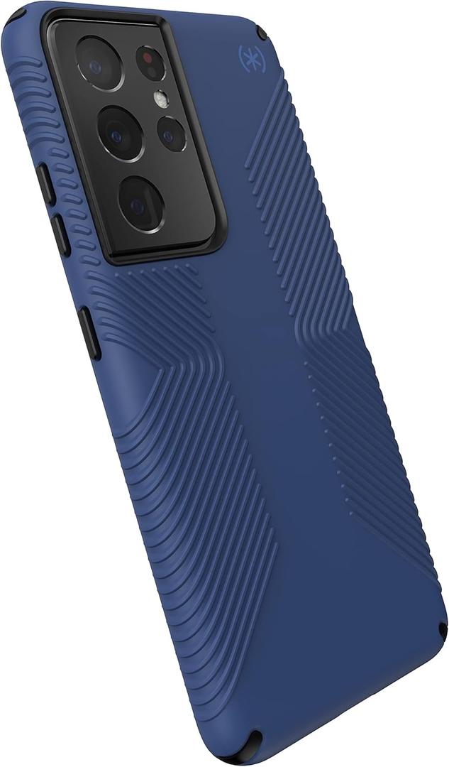 Speck Products Presidio2 Grip Samsung Galaxy S21 Ultra 5G Case, Coastal Blue/Black/Storm Blue