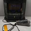 Electric Fireplace Heater 22 in Freestanding Fireplace Stove Infrared Fireplace RealSmart with 3D Flame Effect Remote Control, Timer, Overheating Protection Heater for Indoor Use Black