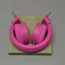 noot products Kids Headphones K22 Foldable Stereo Tangle-Free 5ft Long Cord 3.5mm Jack Plugin Wired On-Ear Headset for iPad/Amazon Kindle Fire/Girls/School/Laptop/Travel/Plane/Tablet FlamingoPink