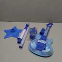 Kids Guitar and Microphone Set, Toy Guitar with Adjustable Volume and Strap, Microphone with Stand and Color Light, Toddler Musical Instrument for 3-5 5-9, Kids Karaoke Machine for Boy Girls(Blue)