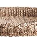 Creative Co-Op Round Braided Bankuan Tray with Handles (Natural)