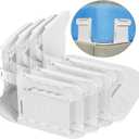 Open Corner Bed Sheet Holder with Lock Strips, Heavy Duty Bedsheet Clips with Enhanced Straps Mattress, Keep Sheets Firm and Tight, No More Loose Sheets, Easy Installation(White) (4Pack)