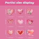 6 Sheets Red Pink Love Heart Window Clings Valentines Window Clings for Glass Windows Waterproof Electrostatic Cling Rose Bow Heart Window Stickers for Anniversary Store Mall Valentines Windows Decor