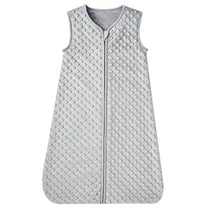 DaysU Sleepsack Plush Dot Wearable Blanket, Grey, 12-18 Months