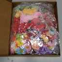 210 Pcs Mini Silk Flower Heads Small Fake Rose Daisy Faux Flowers Bulk for Crafts Artificial 3D Loose Fabric Flowers Heads Sunflower Bulk for Wedding Hair Cap Dresses Decorations (Bright Colors Mixed)