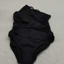 Aqua Eve Women Mesh One Piece Swimsuit - Tummy Control One Shoulder Bathing Suit Cut Out Swimwear 2025 (X-Small, Black)