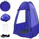 Single Pop Up Tent Pods Sports Fishing, Clear Rainproof Windproof Beach Tent for Wind and Rain in Chilly Weather，Lightweight and Sturdy, Easy Set Up, Outdoor Foldable, Dark Blue