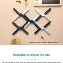 Set of 3 Silicone Trivet Mat, Expandable Hot Pot Holder, Silcone Mats for Home Kitchen, Heat Resistant Insulated Hot Pads Coasters Table Dish Mat Tableware Placemat for Hot Pans Bowls