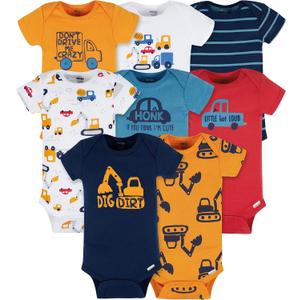 Onesies Brand Baby Boys' 8-pack Short Sleeve Mix & Match Bodysuits (0-3 Months, Truck)