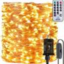 165Ft Ultra Long 500 LEDs String Lights Plug in, with Switch/Timer, Waterproof Dimmable Copper String Lights for Home/Holiday Decor, 8 Modes Fairy Lights with Remote, Warm White UL Listed