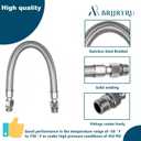 Industrial-Grade Stainless Steel 3/4" Compressor Jumper Hose, 3/4" NPT male20" Length750F450 PSIBoth Sides Fittings Rotate Freely