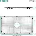 Serene Valley Sink Bottom Grid 21" X 15-1/2", Centered Drain with Corner Radius 3/8", Sink Protector SVH2116C, Medium