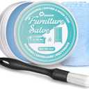 Furniture Salve for Leather - 4oz Professional Furniture Restorer, Polisher & Moisturizer for Couches, Chairs, Tables - Conditioner for Leather, Vinyl & Wood Surfaces - with Brush & Towel (BLUE)