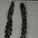 Human Braiding Hair Mix Synthetic Boho Hair for Braiding, 18 Inch Deep Wave Bulk for Boho Braids 2 Pcs Curly Bohemian Wet and Wavy Braiding Hair(1B, 18 Inch-2pcs)