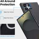 for Samsung Galaxy S Ultra Case Carbon Fiber,Fits MagSafe, Military-Grade Drop Cover,Sturdy Carbon Fiber for S Ultra Phone Case,6.8 Inch,Supports Wireless Charging, Black/Grey