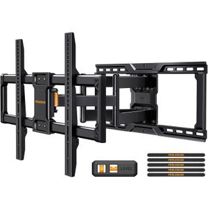 Perlegear UL-Listed Full Motion TV Wall Mount for 4290 Inch TVs up to 150 lbs, Pre-Assembled TV Mount with Tool-Free Tilt, Swivel, Extension, Max VESA 600 x 400mm, 12/16/18/24 Wood Studs, PGLF16