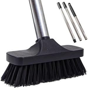 Push Broom Brush Stiff Bristles Floor Cleaning Brush Multi-Purpose Scrubber Brushes for Bathroom Bathtub Tile Floor Deck Patio