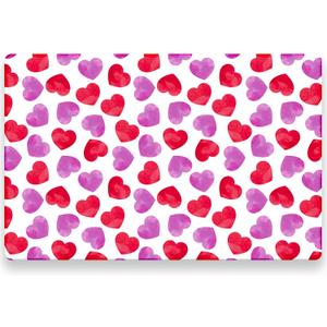 WRAPAHOLIC 50 Sheets Valentines Day Paper Place Mats - 11 x 17 Inch Disposable Placemat Love Heart Decorative Paper Table Mats for Dinner Table Setting Holiday Party Supplies
