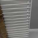 Kitchen Cabinet Storage Shelf Stackable Wire Spice Rack Organizer Heavy Duty Space Saver for Bathroom Bedroom Closet Laundry Room Office Countertop - White, Pack 1