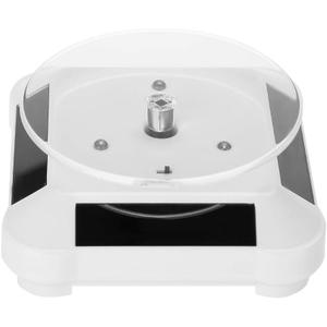 Rotating Display Stand Turntable Display Stand, Black Motorized Turntable Stand 360 Turntable Rotating Holder Solar Jewelry Holder for Photography Products and Shows