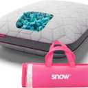 Adjustable Cooling Pillow, Neck Support, Queen Size Bed Pillows for Sleeping, Gel Cross Cut Memory Foam, Side Sleepers, Snow Pillow