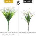 AmyHomie 20 Bundles Artificial Flowers for Outdoor Outside Spring Summer Decoration UV Resistant Faux Flowers No Fade Fake Plastic Plants Garden Porch Window Box Decorating (Pure White)