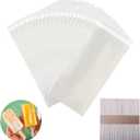 Miaowoof 200PCS Popsicle Sticks and 200PCS Bags, Ice Pop Sticks and Bags For Ice Cream, Self-adhesive Clear Popsicle Wrappers and Sticks (400 Piece Set)