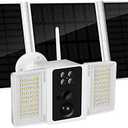 TWINSLUXES Solar Powered Floodlight Camera,1080P Security Camera Sensor Light,20000mAh Batteries,2-Way Audio,4000 lm,IP67 Solar Motion Lights 270° Wide Angle 2.4GHzI Cloud Storage Tuya&SD Storage.