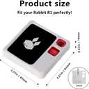 5 x 2 in 1 Protective Accessories for Rabbit R1 AI, Rabbit AI case, Soft Silicone Case & Screen Protector, Rabbit R1 Accessories,Rabbit R1 case (Black)