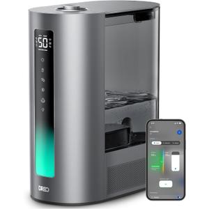 DREO 6L Smart Humidifiers for Bedroom, Warm & Cool Mist for Large Room
60-Hour Quiet Runtime, 500ML/H Output, Smart Humidity Sensor, Indicator Light, App Control, Works with Alexa & Google, Silver