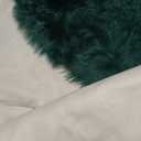 Duduta Emerald Green Faux Sheepskin Round Rug 4x4 Ft, Fluffy Shag Fur Bedroom Nursery Kids Playroom Circle Rug Dorm Decor Non Slip Washable