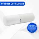 Cylinder Bolster Pillow Insert Set of 2, Bedding Round Pillows Inserts for Indoor and Outdoor Foam Filled, Only Insert (White, 8 * 24in)