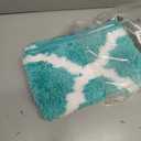 OLANLY Bathroom Rugs 24x16, Soft and Absorbent Microfiber Bath Rugs, Non-Slip Shaggy Shower Carpet, Machine Wash Dry, Bath Mats for Bathroom Floor, Tub and Shower, Turquoise