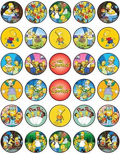 30 x Edible Cupcake Toppers Themed of Family Fun Collection of Edible Cake Decorations | Uncut Edible on Icing Sheet