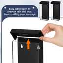 Remerry 1 Pcs Outdoor Brochure Holder 4 x 9 Inch Waterproof Wall Mount Literature Box with Lid Clear Acrylic for Pamphlet Map Menu Display(Black)