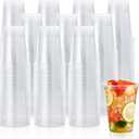 Lilymicky 1000 Pack 12 oz Clear Plastic Cups, PET Disposable Drinking Cups, Crystal Clear, Perfect for Ice Coffee, Smoothie, Soda, or Any Cold Drinks