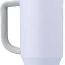 Owala Stainless Steel Triple Layer Insulated Travel Tumbler with Spill Resistant Lid, Straw, and Carry Handle, BPA Free, 40 oz, Purple (Bunny Hop)