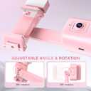 Auto Face Tracking Tripod 360 Rotating Cell Phone Photo and Video Kits Stand, No App, Camera Stand with Remote and Gesture Control, Rechargeable Smart Shooting Stand for Live Recording TiktokPink