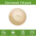 32oz Disposable Salad Bowls 150Pack, Big Paper Bowls, Large, Heavy-Duty, Eco-Friendly, Bulk Pack, Compostable Bowls, Biodegradable Made of Sugar Cane Fibers,Perfect For Salad