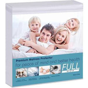 Waterproof Mattress Protector, Full Size Terry Cotton Mattress Pad Cover Breathable Deep Pocket Fitted Sheet Style 54"x75" +18 Inch Pocket